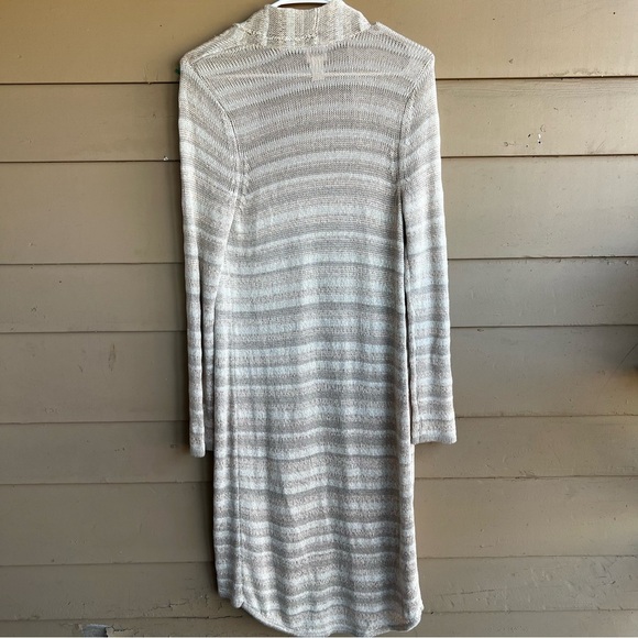 Chico's Kennedy Striped Cardigan - Women's Size 0 (Small) Neutral Knitted - Picture 5 of 5